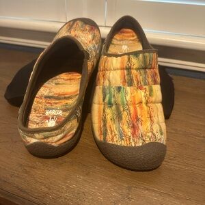 Keen Orange and Yellow Slip-On Loafers